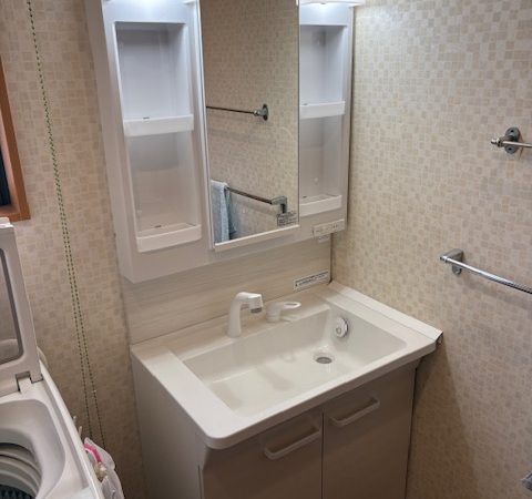 洗面化粧台入替施工事例